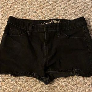 Black mini shorts